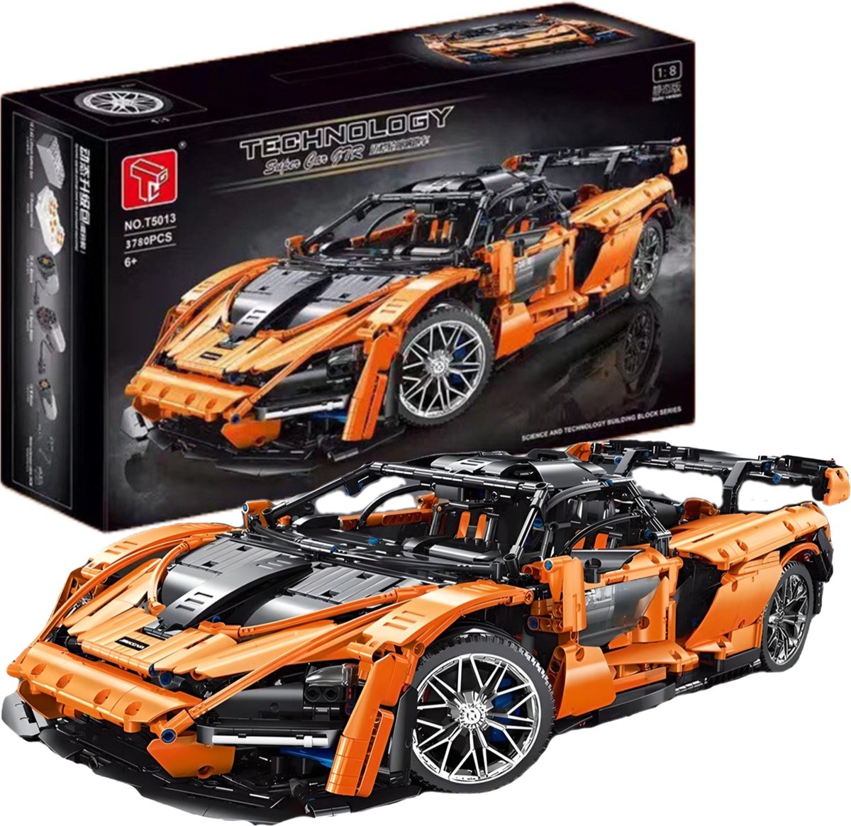 TGL T5013 | McLaren Senna | 3780 onderdelen | Schaal 1/8 | Afmetingen 61×30×17CM | Leeftijd 8+ | Compatible met bekende merken